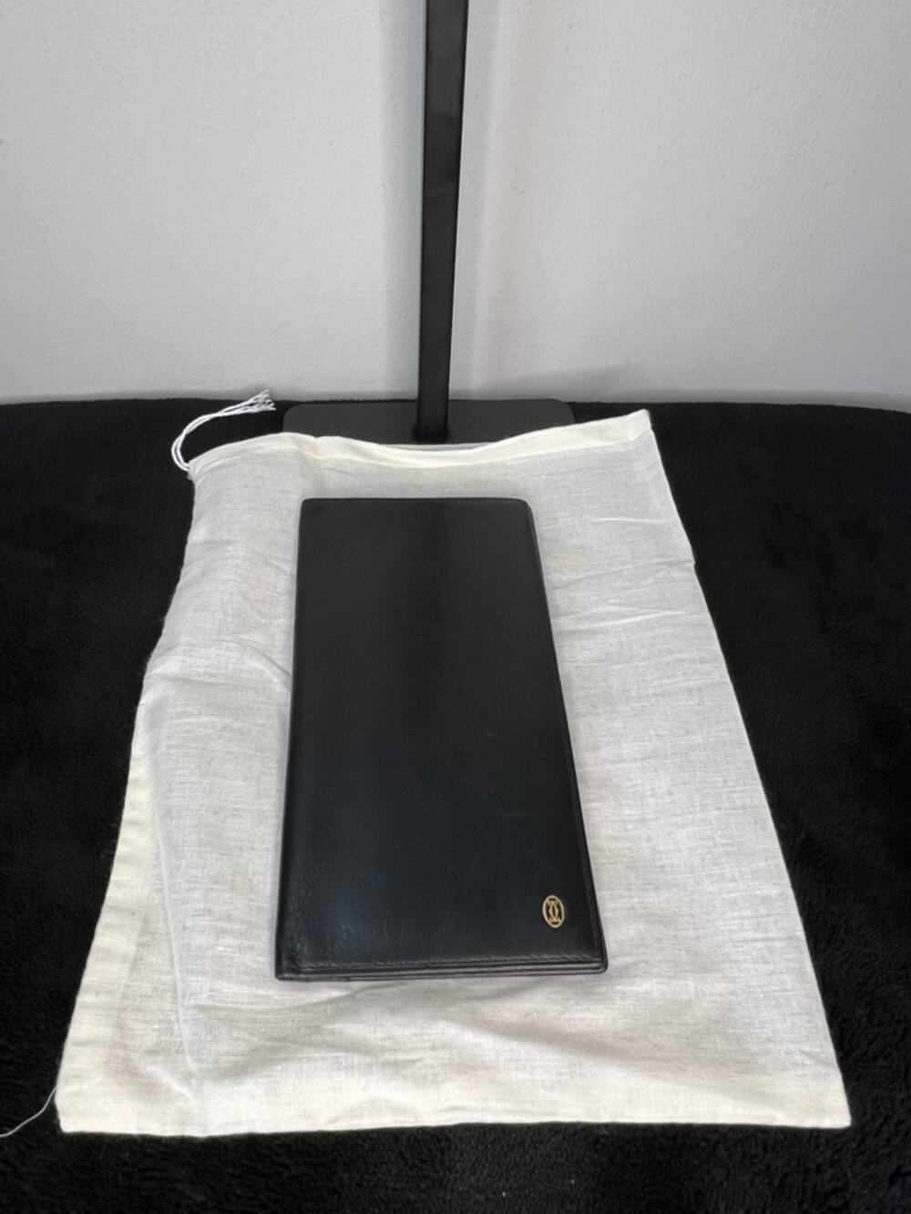 Cartier Must de Cartier Black Leather Long Wallet Card Holder Made in France